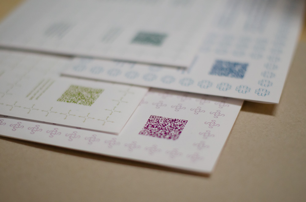 Individualisation of envelopes with QR codes